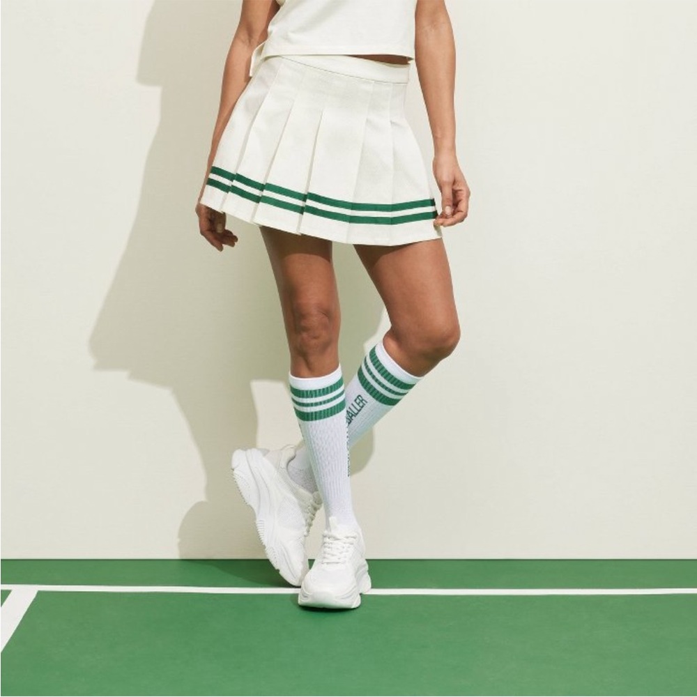 Prince Pickleball Women's Mid-Rise
Striped Pleated Mini Skirt - Cream XXL - Picture 1 of 4